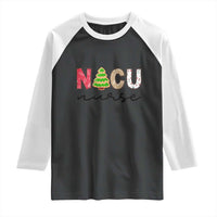 Funny NICU Labor Delivery Nurse Christmas Christmas Tree Raglan Shirt - Wonder Print Shop