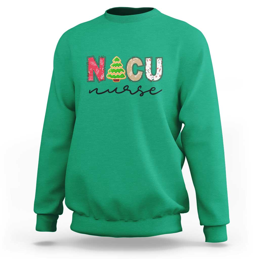 Funny NICU Labor Delivery Nurse Christmas Christmas Tree Sweatshirt - Wonder Print Shop