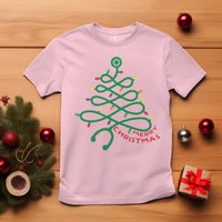 Funny Merry Christmas Nurse T Shirt Stethoscope Xmas Tree - Wonder Print Shop