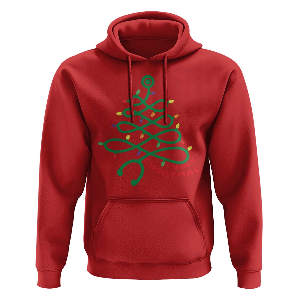 Funny Merry Christmas Nurse Hoodie Stethoscope Xmas Tree
