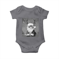 Funny Christmas Santa Grumpy Cat Baby Onesie
