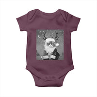 Funny Christmas Santa Grumpy Cat Baby Onesie