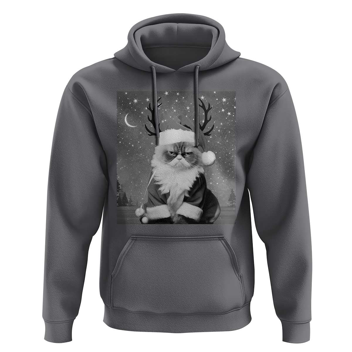 Funny Christmas Santa Grumpy Cat Hoodie