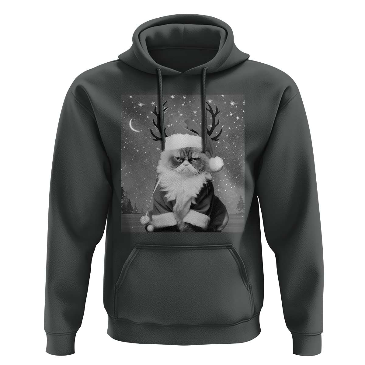 Funny Christmas Santa Grumpy Cat Hoodie