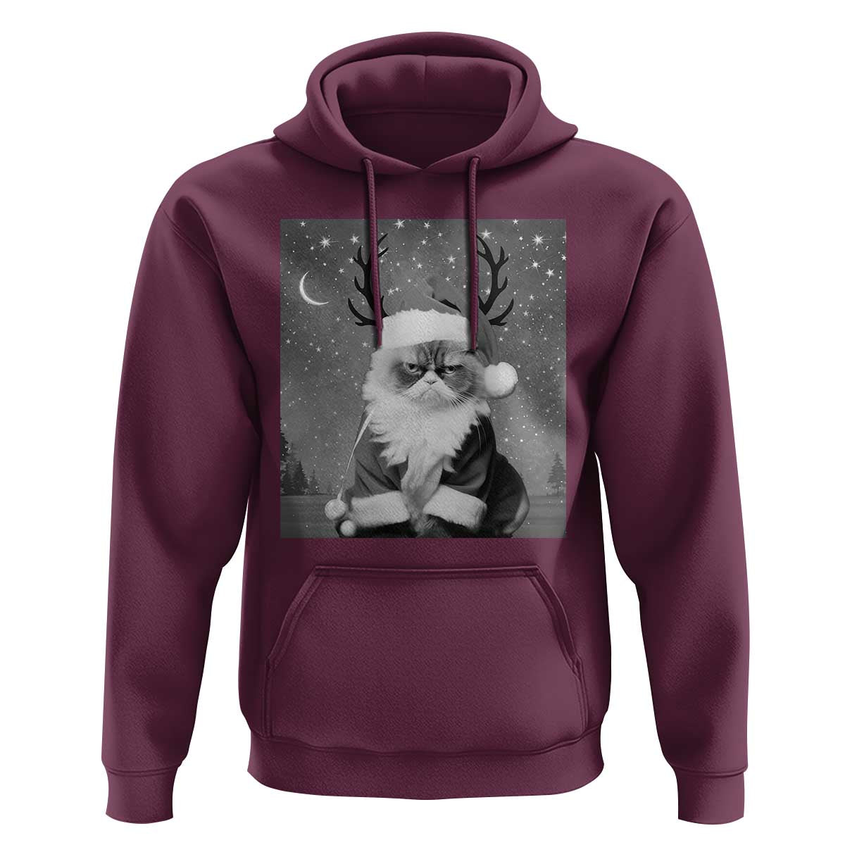 Funny Christmas Santa Grumpy Cat Hoodie