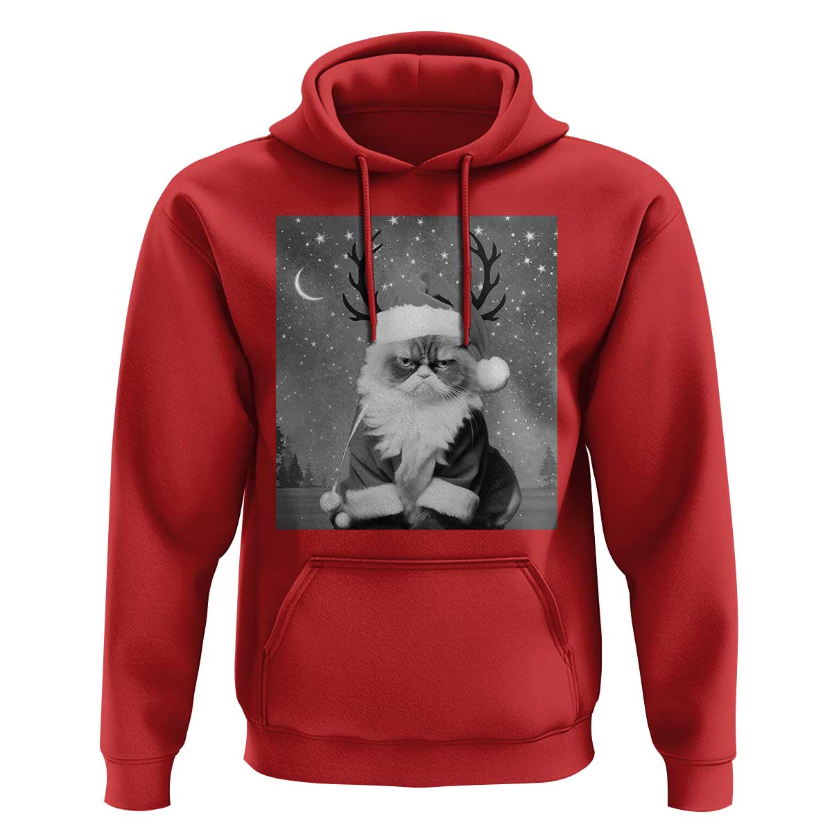 Funny Christmas Santa Grumpy Cat Hoodie