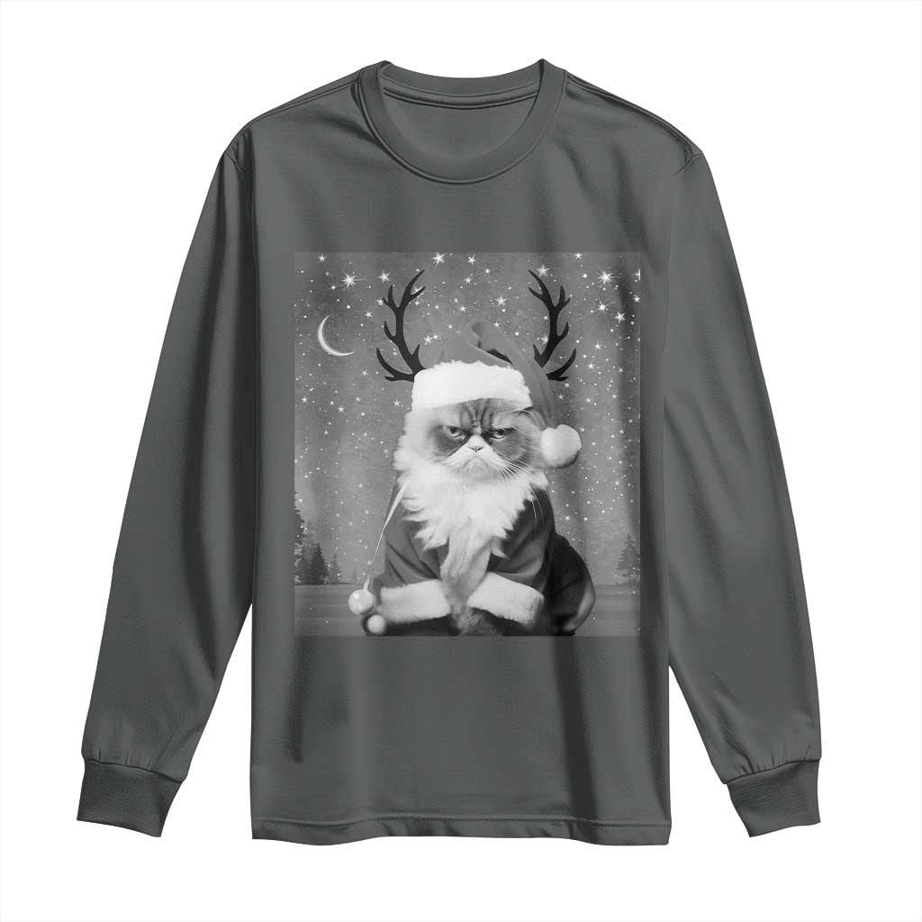Funny Christmas Santa Grumpy Cat Long Sleeve Shirt