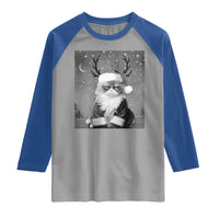 Funny Christmas Santa Grumpy Cat Raglan Shirt - Wonder Print Shop