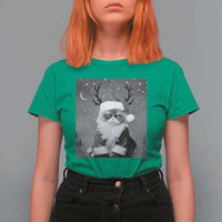 Funny Christmas Santa Grumpy Cat T Shirt For Women - Wonder Print Shop