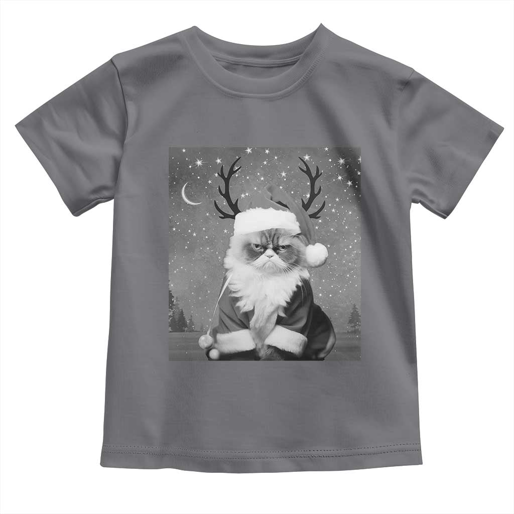 Funny Christmas Santa Grumpy Cat Toddler T Shirt