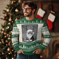 Funny Xmas Santa Grumpy Cat Ugly Christmas Sweater - Wonder Print Shop