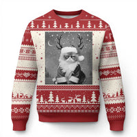 Funny Xmas Santa Grumpy Cat Ugly Christmas Sweater - Wonder Print Shop