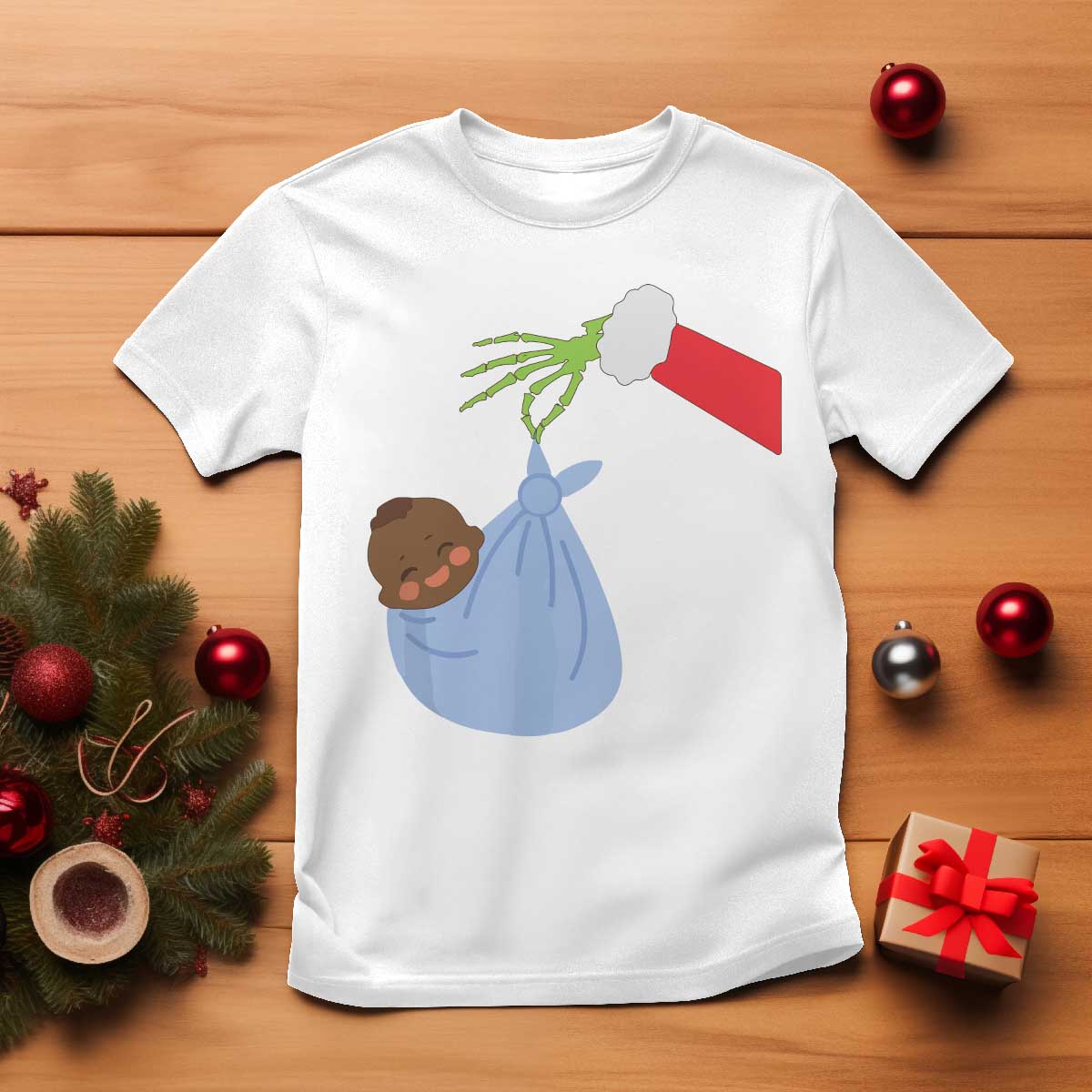 Funny NICU Labor Delivery Nurse Christmas Santa Black Baby T Shirt - Wonder Print Shop