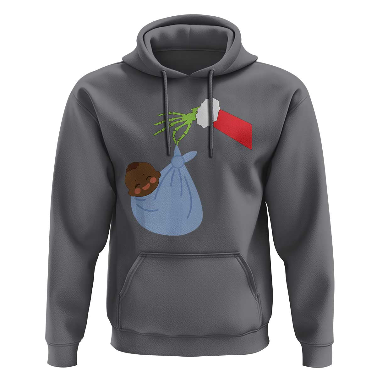 Funny NICU Labor Delivery Nurse Christmas Santa Black Baby Hoodie