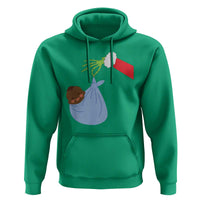 Funny NICU Labor Delivery Nurse Christmas Santa Black Baby Hoodie