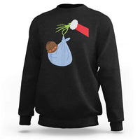 Funny NICU Labor Delivery Nurse Christmas Santa Black Baby Sweatshirt - Wonder Print Shop