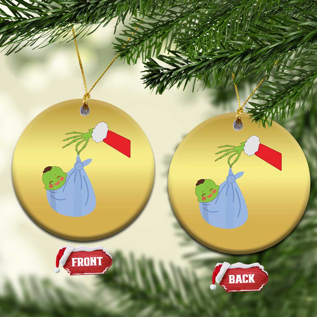 Funny NICU Labor Delivery Nurse Xmas Santa Green Baby Christmas Ornament - Wonder Print Shop