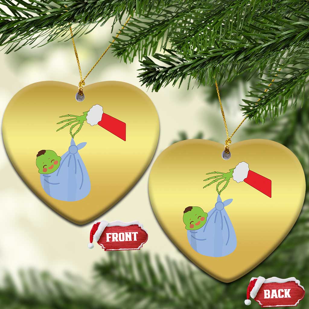 Funny NICU Labor Delivery Nurse Xmas Santa Green Baby Christmas Ornament - Wonder Print Shop