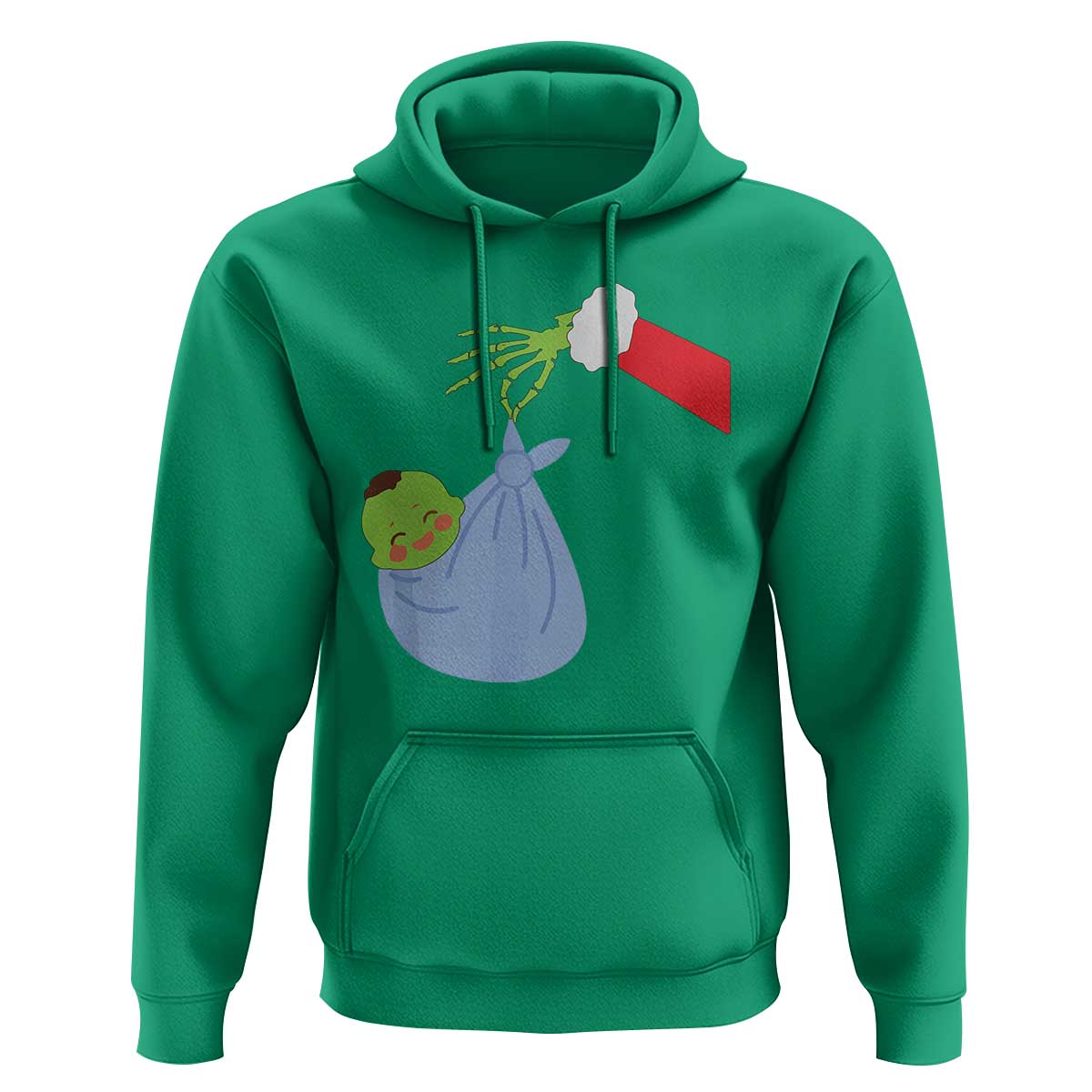 Funny NICU Labor Delivery Nurse Christmas Santa Green Baby Hoodie