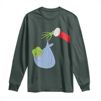 Funny NICU Labor Delivery Nurse Christmas Santa Green Baby Long Sleeve Shirt