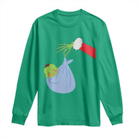 Funny NICU Labor Delivery Nurse Christmas Santa Green Baby Long Sleeve Shirt