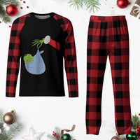 Funny NICU Labor Delivery Nurse Xmas Santa Green Baby Plaid Pajama Set - Wonder Print Shop