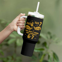Funny 67 New Year Tumbler With Handle The Next Two Years Are Literally 2026 And 2027 Hand Gesture - Wonder Print Shop