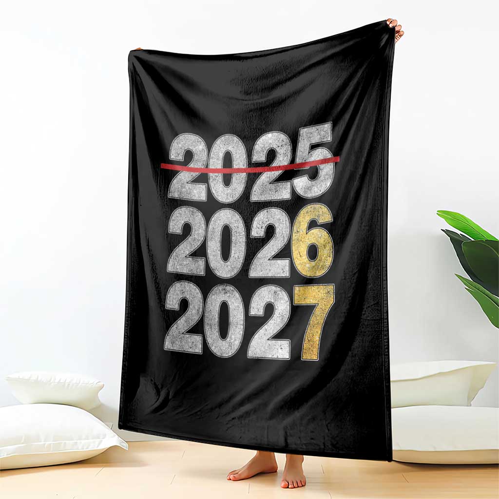 Funny 67 New Year Throw Blanket Happy New Year 2026 2027 Six Seven Meme Faux Glitter Effect Printed - Wonder Print Shop