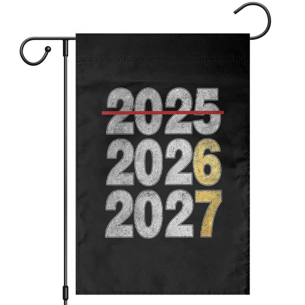 Funny 67 New Year Garden Flag Happy New Year 2026 2027 Six Seven Meme Faux Glitter Effect Printed - Wonder Print Shop