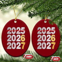 Funny 67 New Year Ceramic Ornament Happy New Year 2026 2027 Six Seven Meme Faux Glitter Effect Printed - Wonder Print Shop