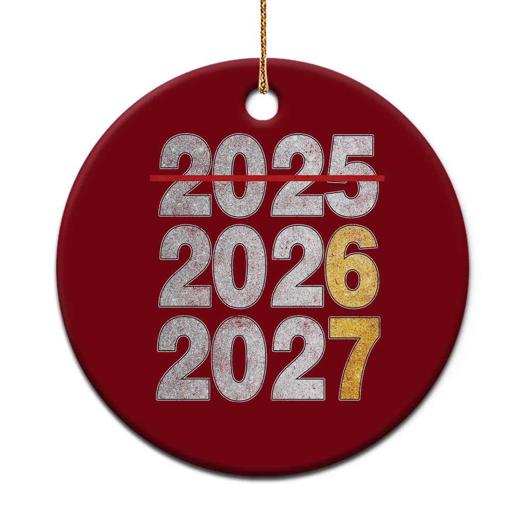 Funny 67 New Year Ceramic Ornament Happy New Year 2026 2027 Six Seven Meme Faux Glitter Effect Printed - Wonder Print Shop