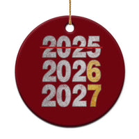 Funny 67 New Year Ceramic Ornament Happy New Year 2026 2027 Six Seven Meme Faux Glitter Effect Printed - Wonder Print Shop