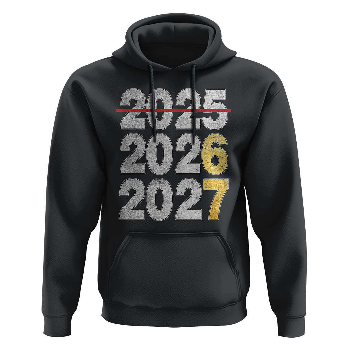 Funny 67 New Year Hoodie Happy New Year 2026 2027 Six Seven Meme Faux Glitter Effect Printed - Wonder Print Shop