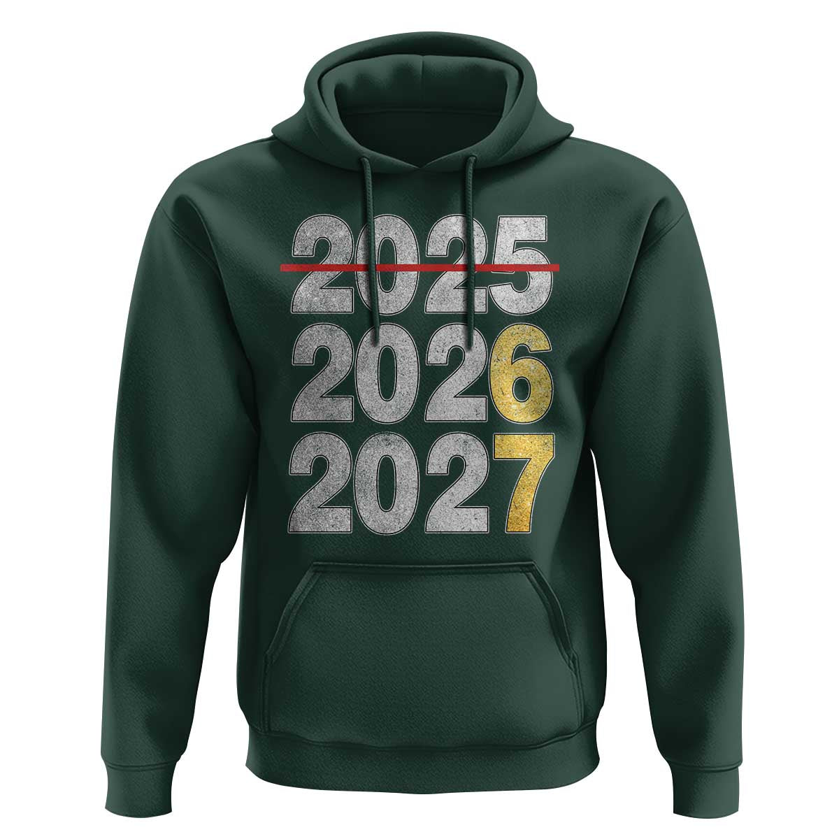 Funny 67 New Year Hoodie Happy New Year 2026 2027 Six Seven Meme Faux Glitter Effect Printed - Wonder Print Shop