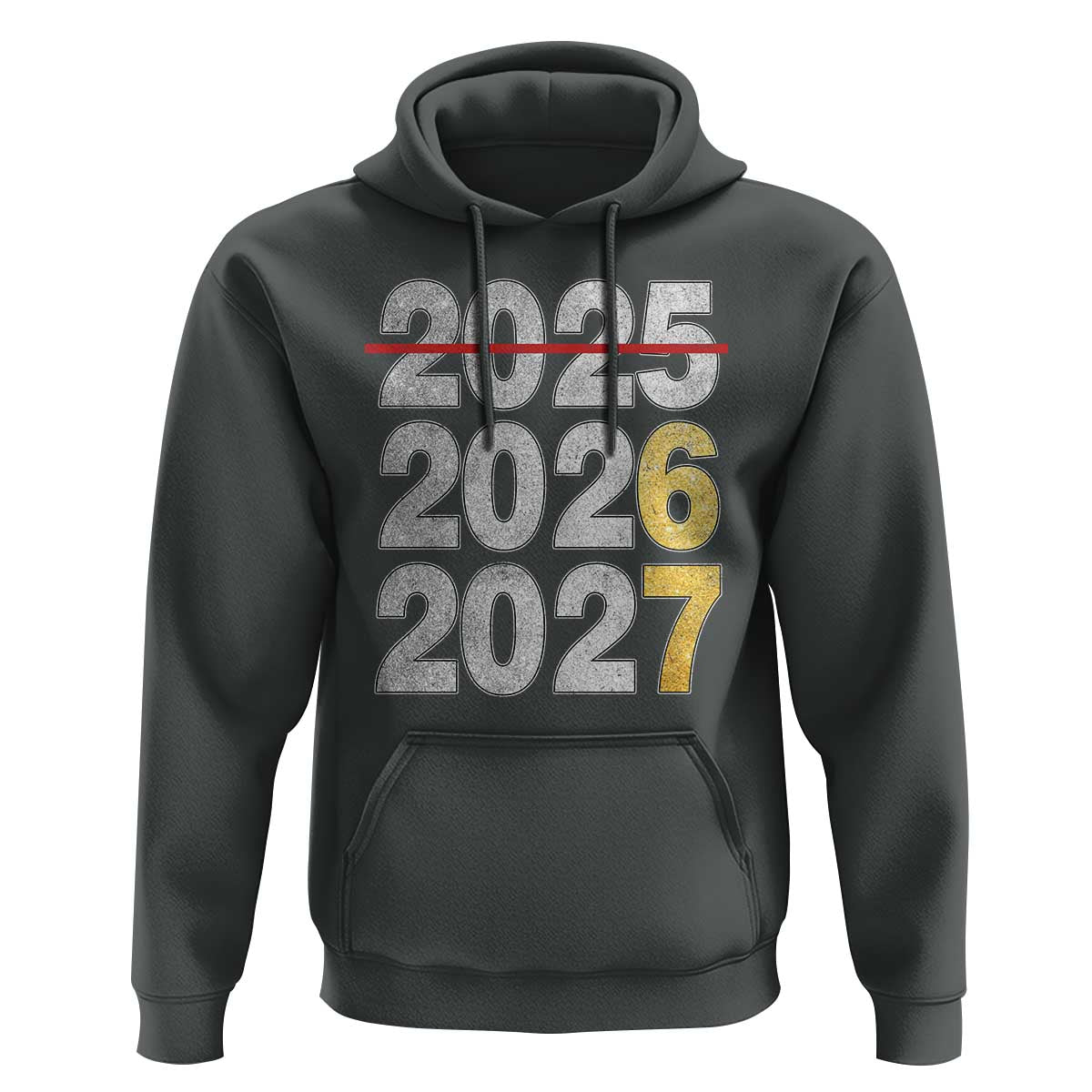 Funny 67 New Year Hoodie Happy New Year 2026 2027 Six Seven Meme Faux Glitter Effect Printed - Wonder Print Shop