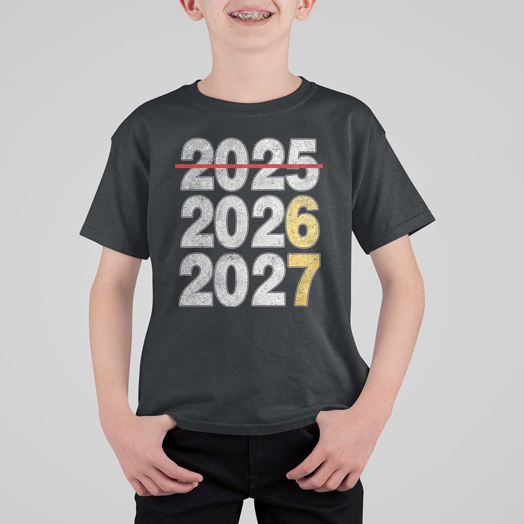 Funny 67 New Year T Shirt For Kid Happy New Year 2026 2027 Six Seven Meme Faux Glitter Effect Printed - Wonder Print Shop