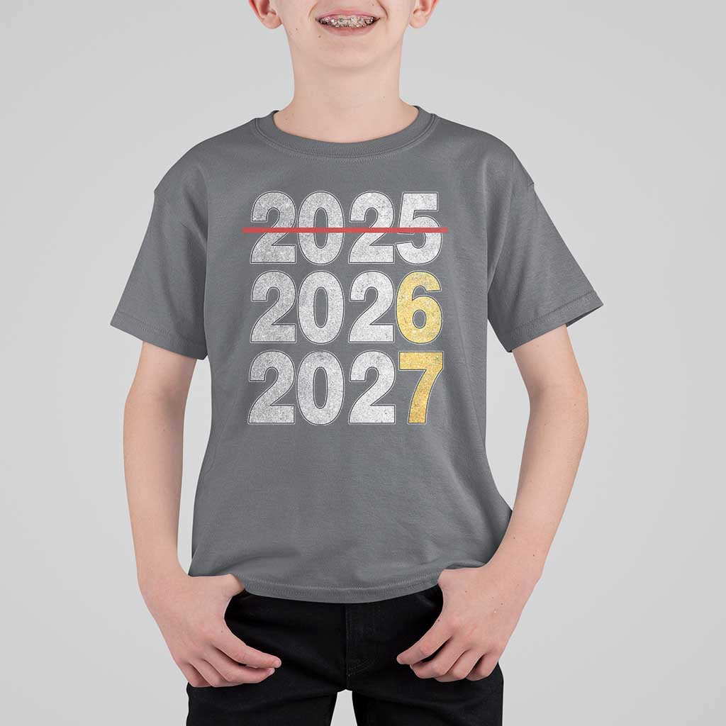 Funny 67 New Year T Shirt For Kid Happy New Year 2026 2027 Six Seven Meme Faux Glitter Effect Printed - Wonder Print Shop