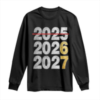 Funny 67 New Year Long Sleeve Shirt Happy New Year 2026 2027 Six Seven Meme Faux Glitter Effect Printed - Wonder Print Shop