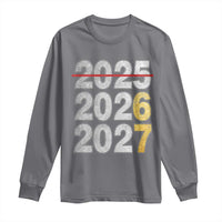 Funny 67 New Year Long Sleeve Shirt Happy New Year 2026 2027 Six Seven Meme Faux Glitter Effect Printed - Wonder Print Shop