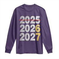 Funny 67 New Year Long Sleeve Shirt Happy New Year 2026 2027 Six Seven Meme Faux Glitter Effect Printed - Wonder Print Shop