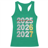 Funny 67 New Year Racerback Tank Top Happy New Year 2026 2027 Six Seven Meme Faux Glitter Effect Printed - Wonder Print Shop