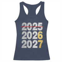 Funny 67 New Year Racerback Tank Top Happy New Year 2026 2027 Six Seven Meme Faux Glitter Effect Printed - Wonder Print Shop
