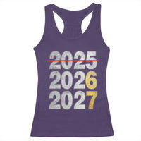 Funny 67 New Year Racerback Tank Top Happy New Year 2026 2027 Six Seven Meme Faux Glitter Effect Printed - Wonder Print Shop