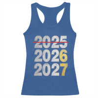Funny 67 New Year Racerback Tank Top Happy New Year 2026 2027 Six Seven Meme Faux Glitter Effect Printed - Wonder Print Shop
