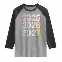 Funny 67 New Year Raglan Shirt Happy New Year 2026 2027 Six Seven Meme Faux Glitter Effect Printed - Wonder Print Shop