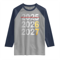 Funny 67 New Year Raglan Shirt Happy New Year 2026 2027 Six Seven Meme Faux Glitter Effect Printed - Wonder Print Shop