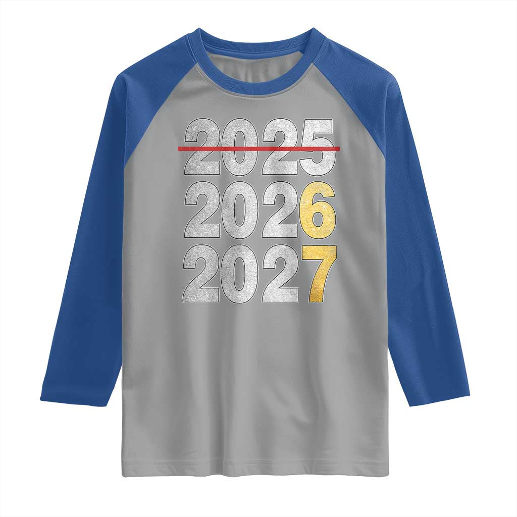 Funny 67 New Year Raglan Shirt Happy New Year 2026 2027 Six Seven Meme Faux Glitter Effect Printed - Wonder Print Shop
