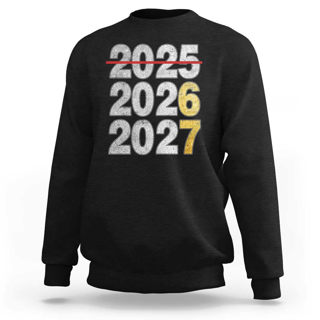 Funny 67 New Year Sweatshirt Happy New Year 2026 2027 Six Seven Meme Faux Glitter Effect Printed - Wonder Print Shop