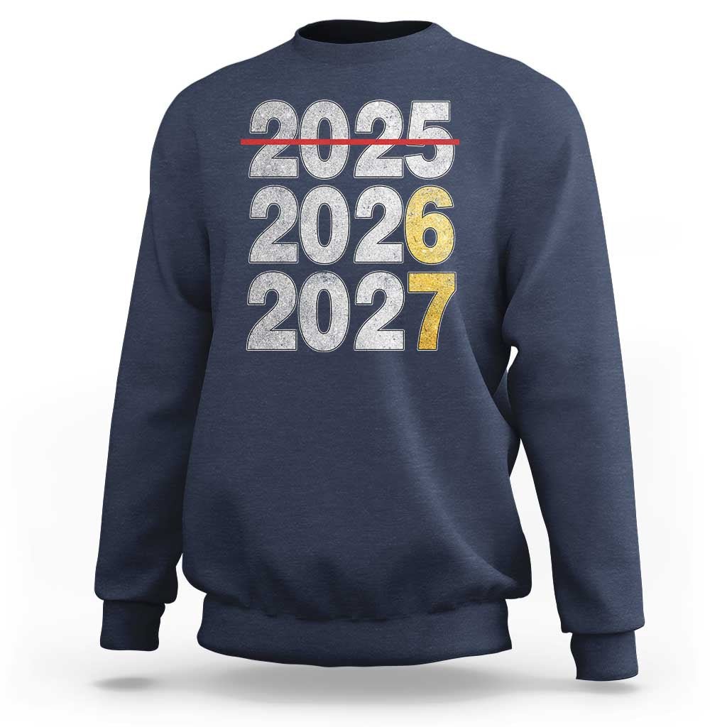 Funny 67 New Year Sweatshirt Happy New Year 2026 2027 Six Seven Meme Faux Glitter Effect Printed - Wonder Print Shop
