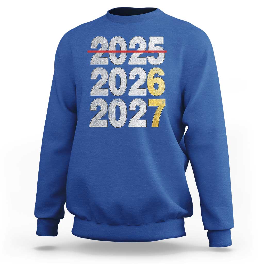 Funny 67 New Year Sweatshirt Happy New Year 2026 2027 Six Seven Meme Faux Glitter Effect Printed - Wonder Print Shop